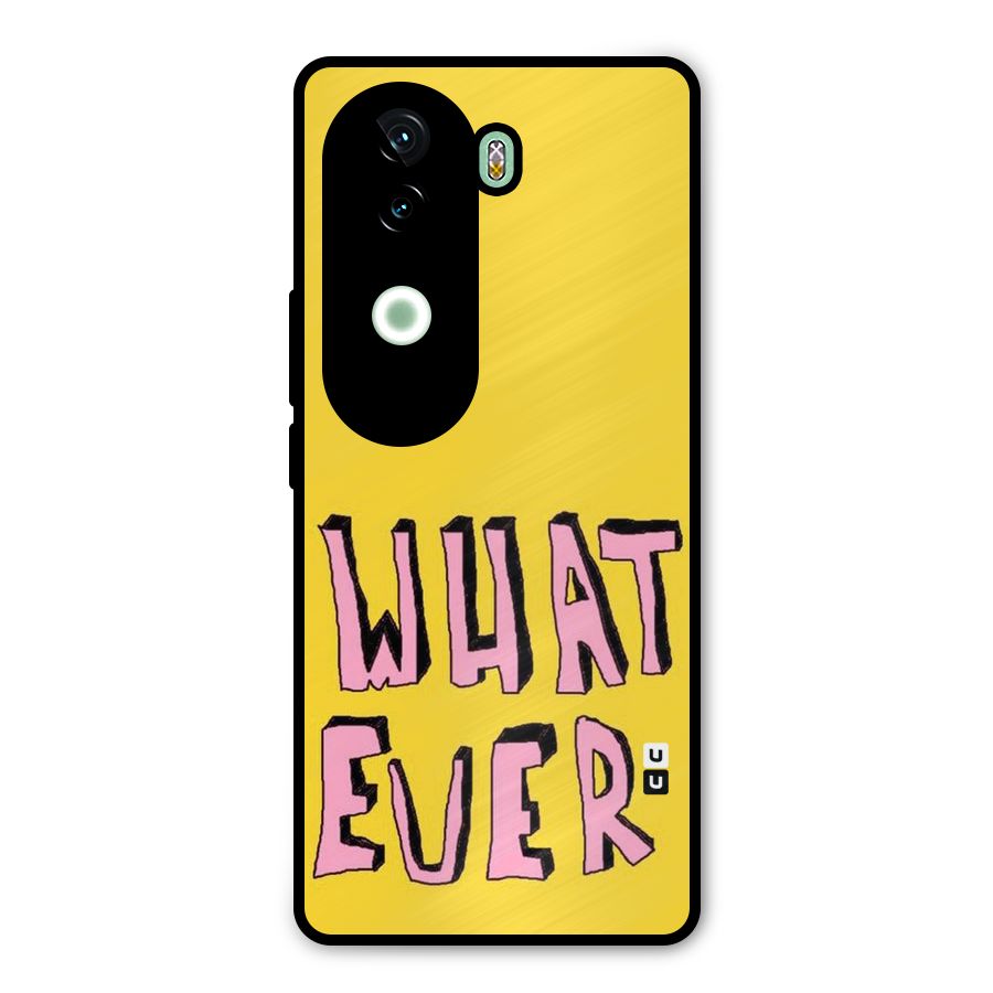 Whatever Yellow Metal Back Case for iQOO Z9s