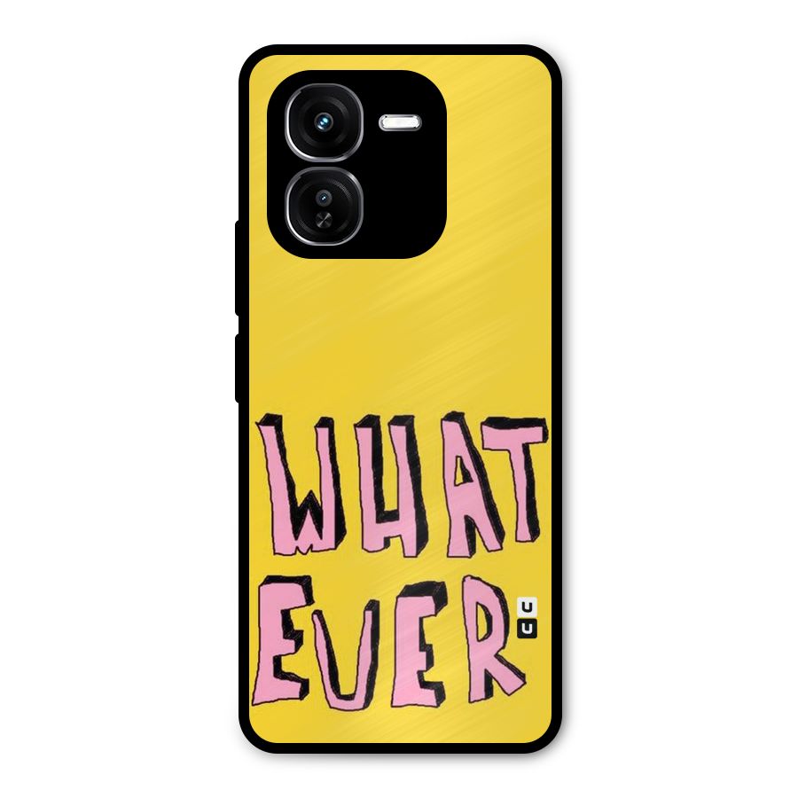 Whatever Yellow Metal Back Case for iQOO Z9x