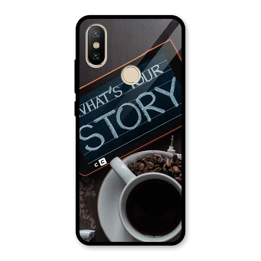 Whats Your Story Glass Back Case for Redmi A2