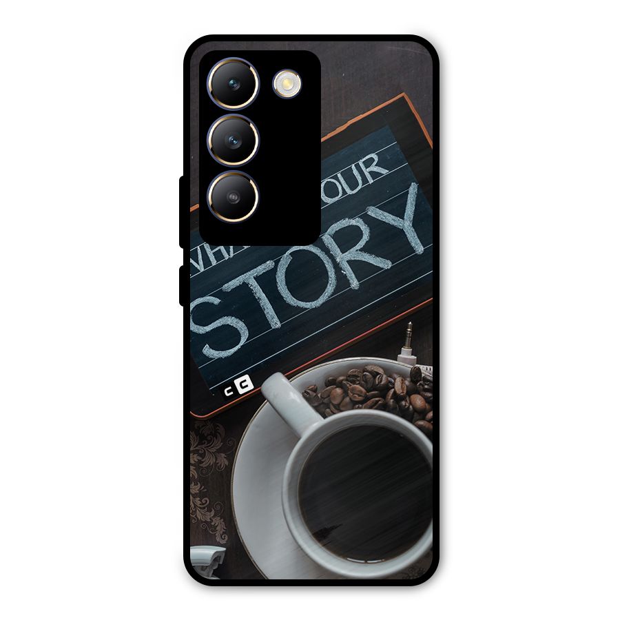 Whats Your Story Metal Back Case for Vivo T3 5G