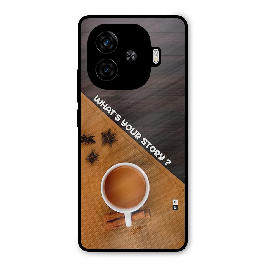 Whats Your Tea Story Metal Back Case for iQOO Z9 Turbo