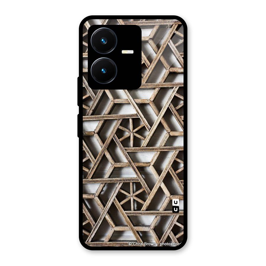 Wheel Design Glass Back Case for Vivo Y22s