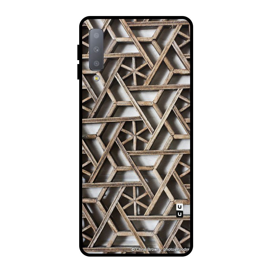 Wheel Design Metal Back Case for Galaxy A7 (2018)