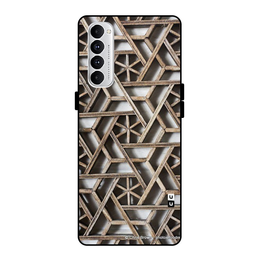 Wheel Design Metal Back Case for Oppo Reno4 Pro