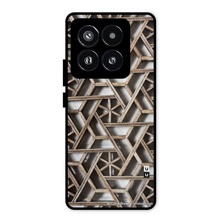Wheel Design Metal Back Case for Xiaomi 14 Pro