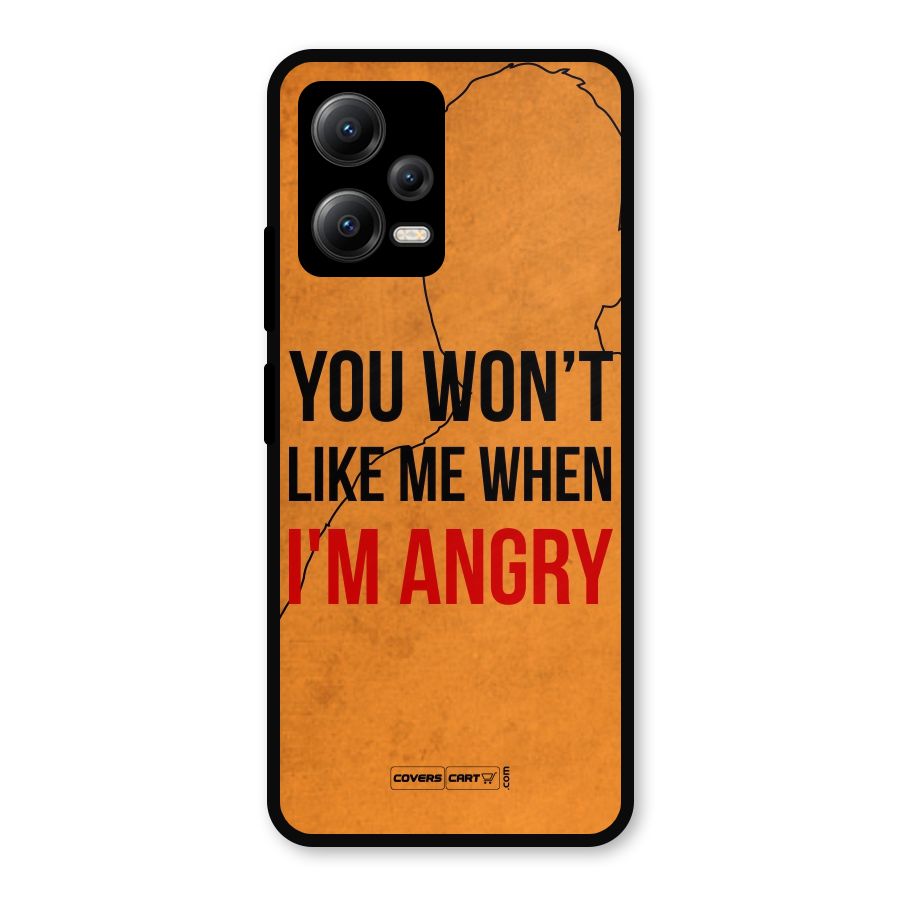 When I M Angry Metal Back Case for Redmi Note 12 5G