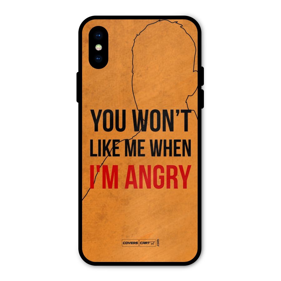 When I M Angry Metal Back Case for iPhone X
