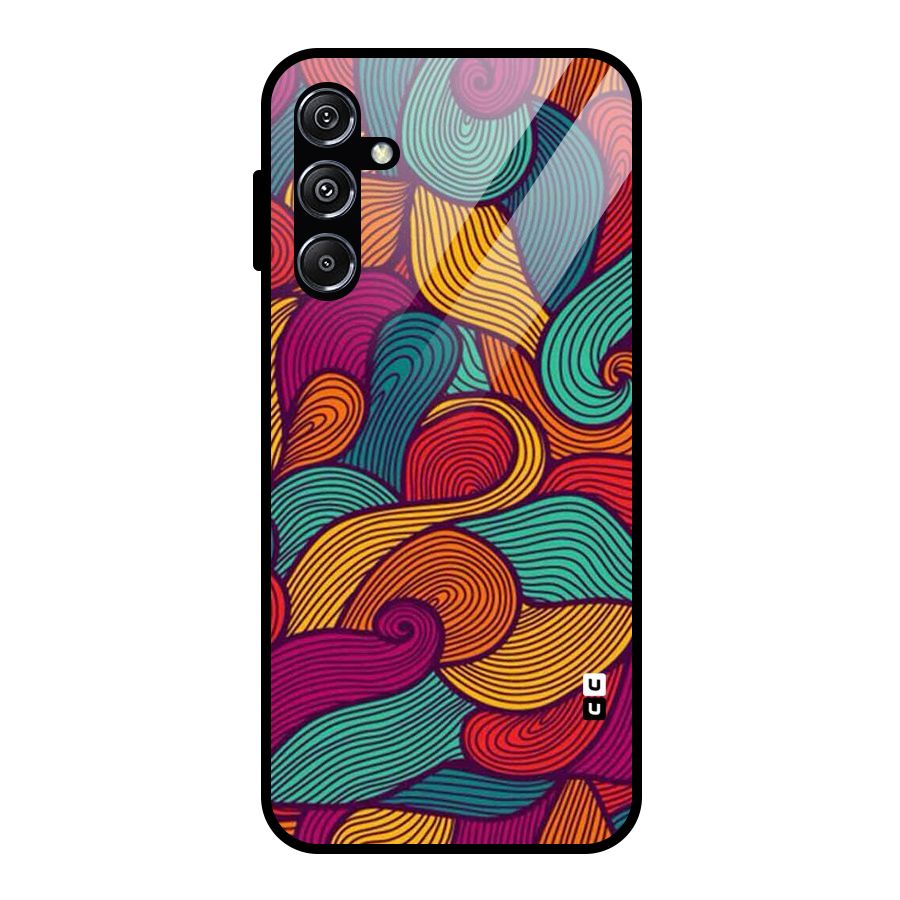 Whimsical Colors Glass Back Case for Galaxy M34 5G
