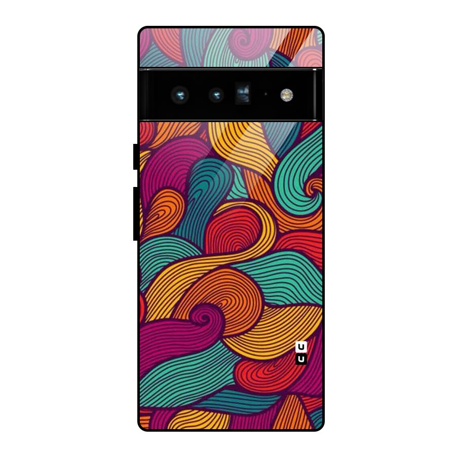 Whimsical Colors Glass Back Case for Google Pixel 6 Pro
