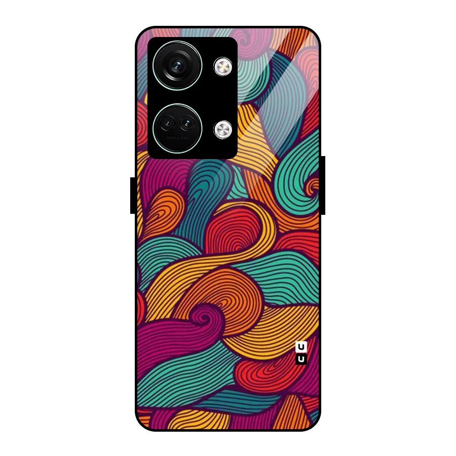 Whimsical Colors Glass Back Case for Oneplus Nord 3