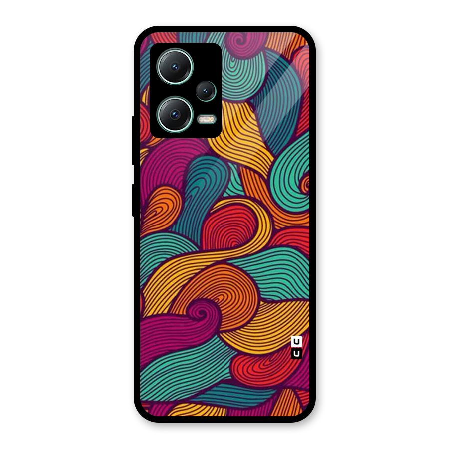 Whimsical Colors Glass Back Case for Poco X5