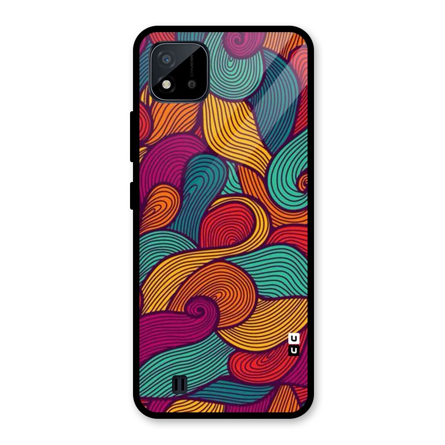 Whimsical Colors Glass Back Case for Realme C11 2021