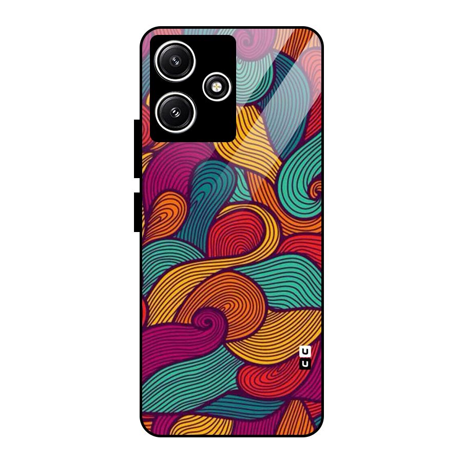 Whimsical Colors Glass Back Case for Redmi 12 5G