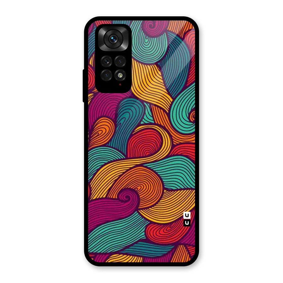 Whimsical Colors Glass Back Case for Redmi Note 11S