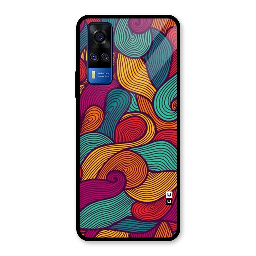 Whimsical Colors Glass Back Case for Vivo Y31