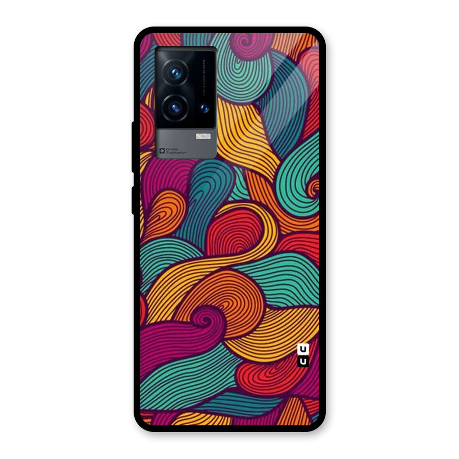 Whimsical Colors Glass Back Case for iQOO 9 5G