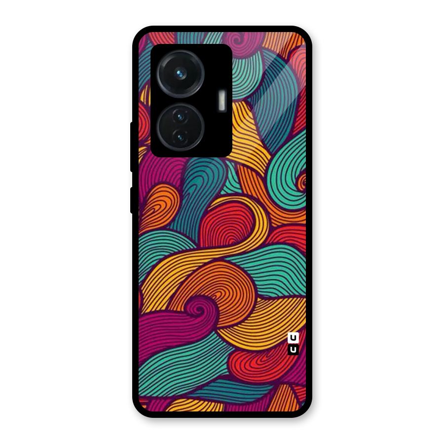 Whimsical Colors Glass Back Case for iQOO Z6 44W
