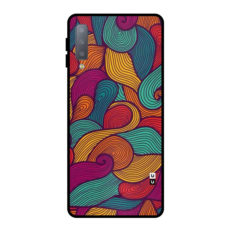 Whimsical Colors Metal Back Case for Galaxy A7 (2018)