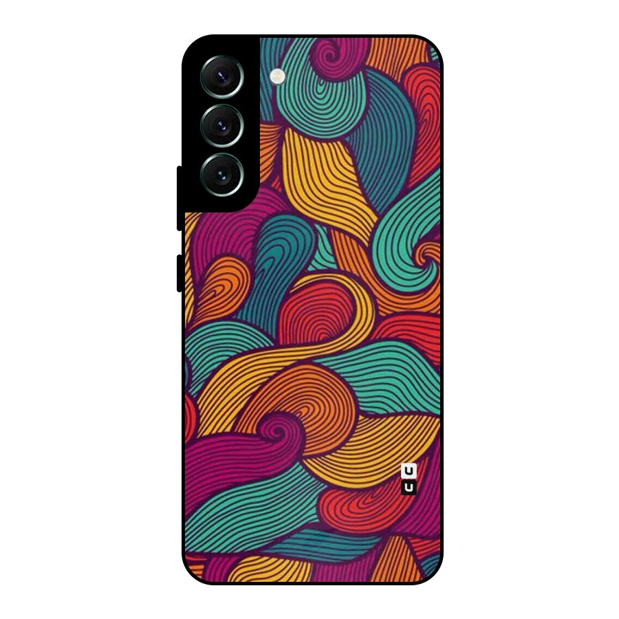 Whimsical Colors Metal Back Case for Galaxy S22 Plus 5G