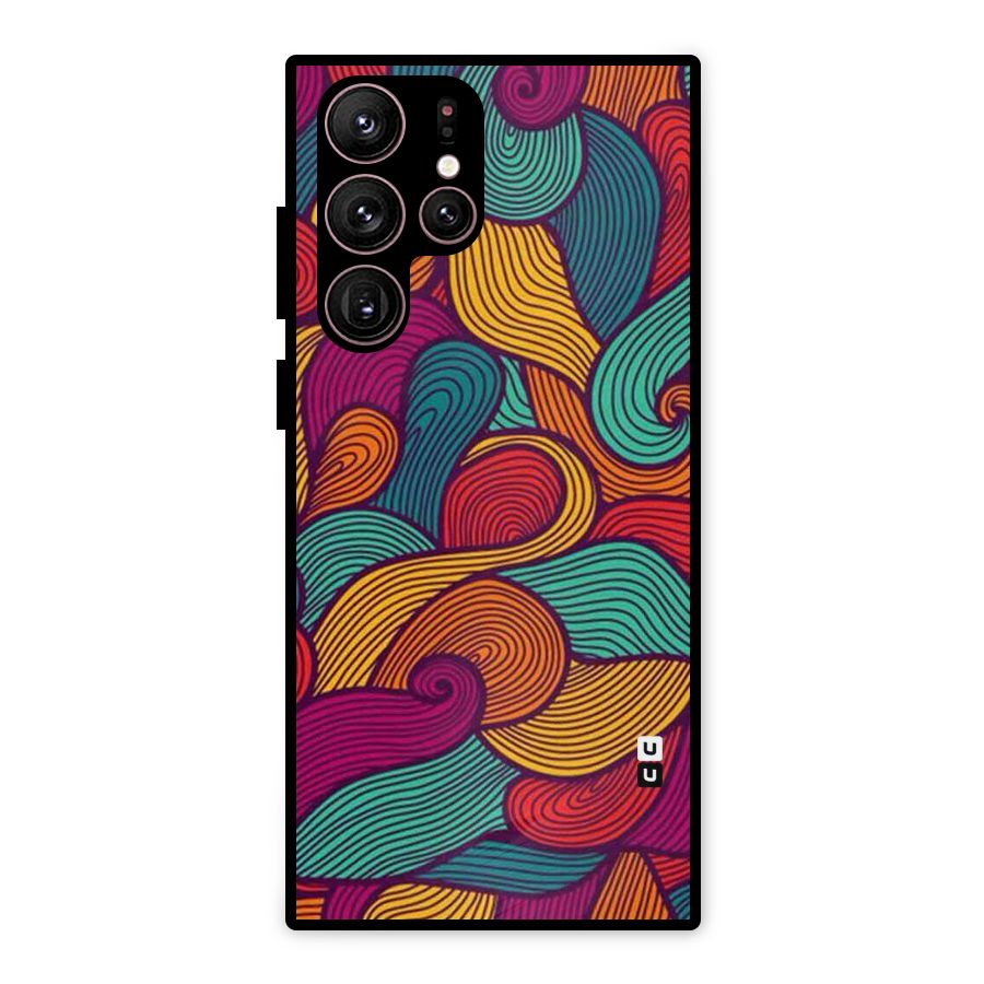 Whimsical Colors Metal Back Case for Galaxy S22 Ultra 5G