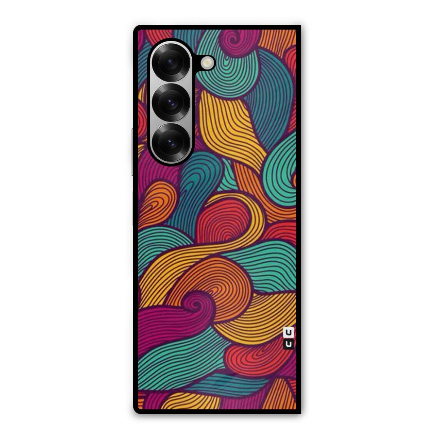 Whimsical Colors Metal Back Case for Galaxy Z Fold6