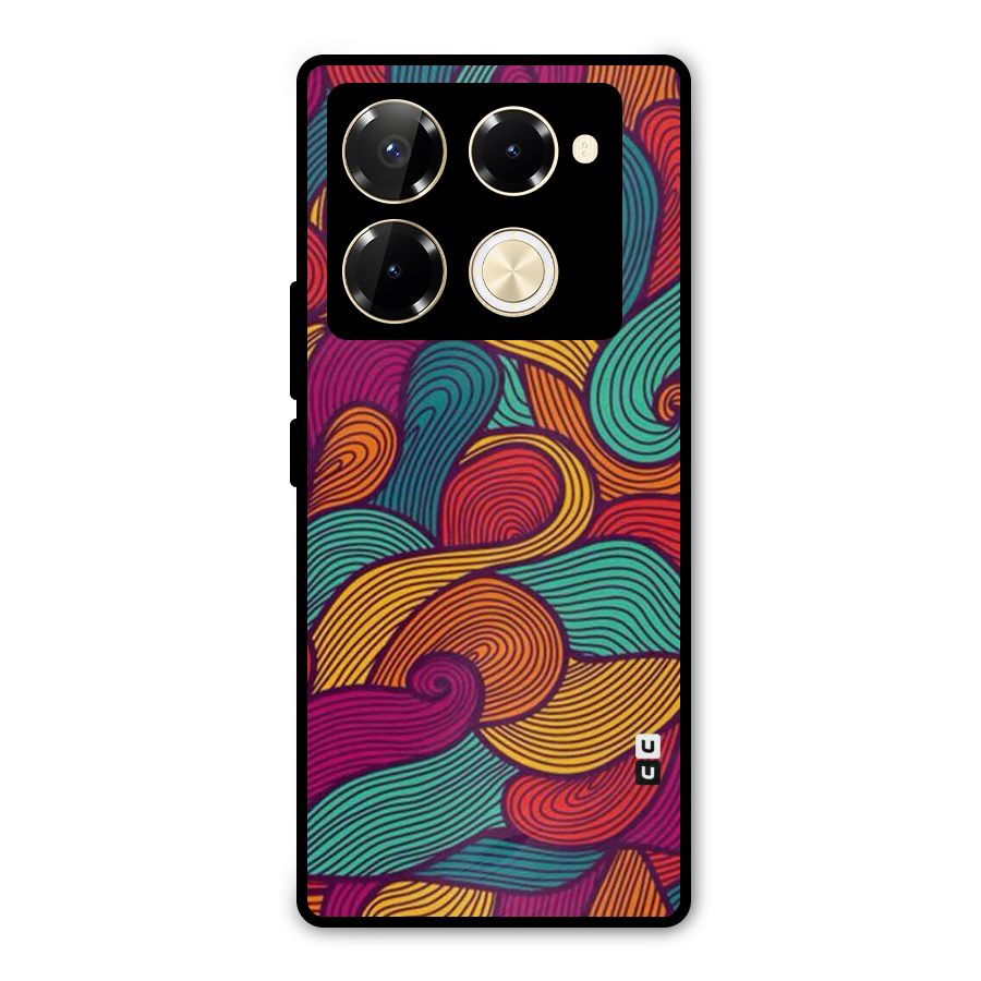 Whimsical Colors Metal Back Case for Infinix Note 40 Pro