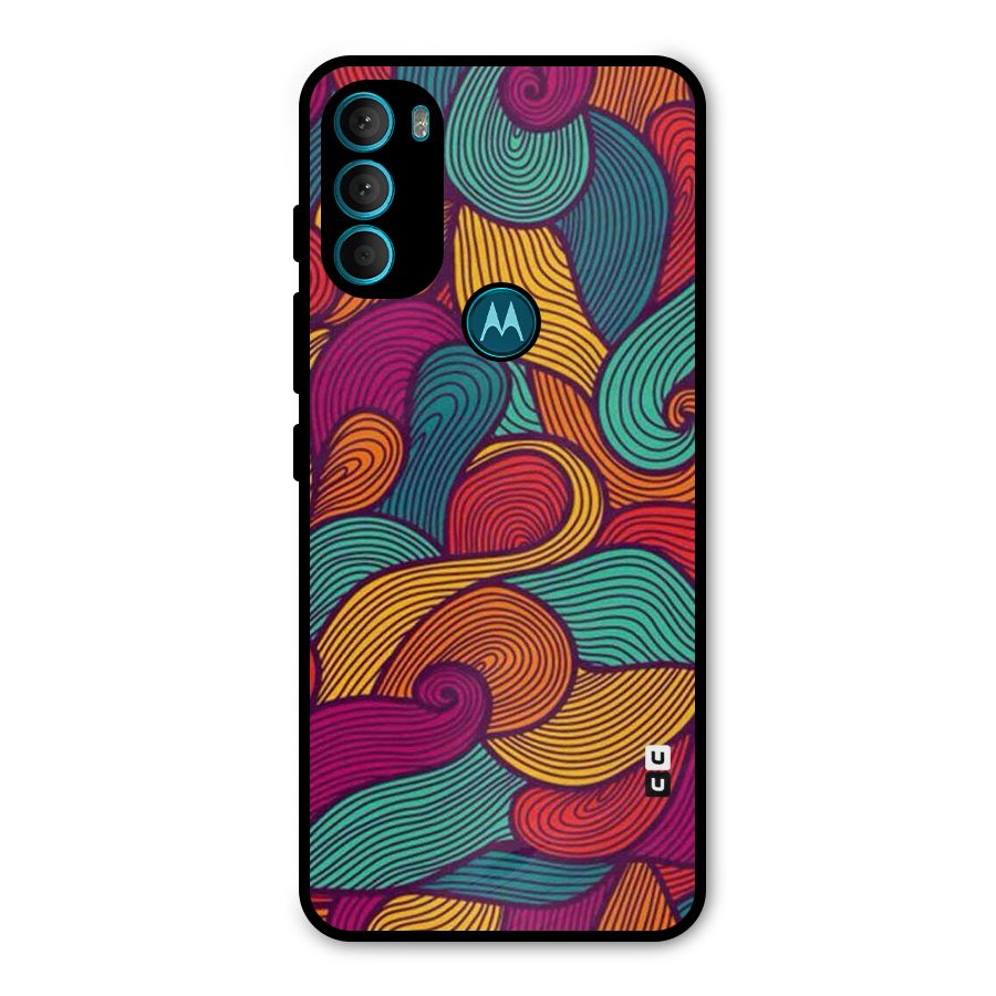 Whimsical Colors Metal Back Case for Moto G71 5G