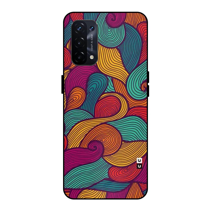 Whimsical Colors Metal Back Case for Oppo A74 5G