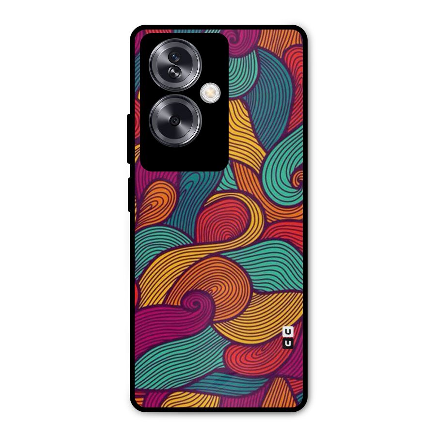 Whimsical Colors Metal Back Case for Oppo A79 5G