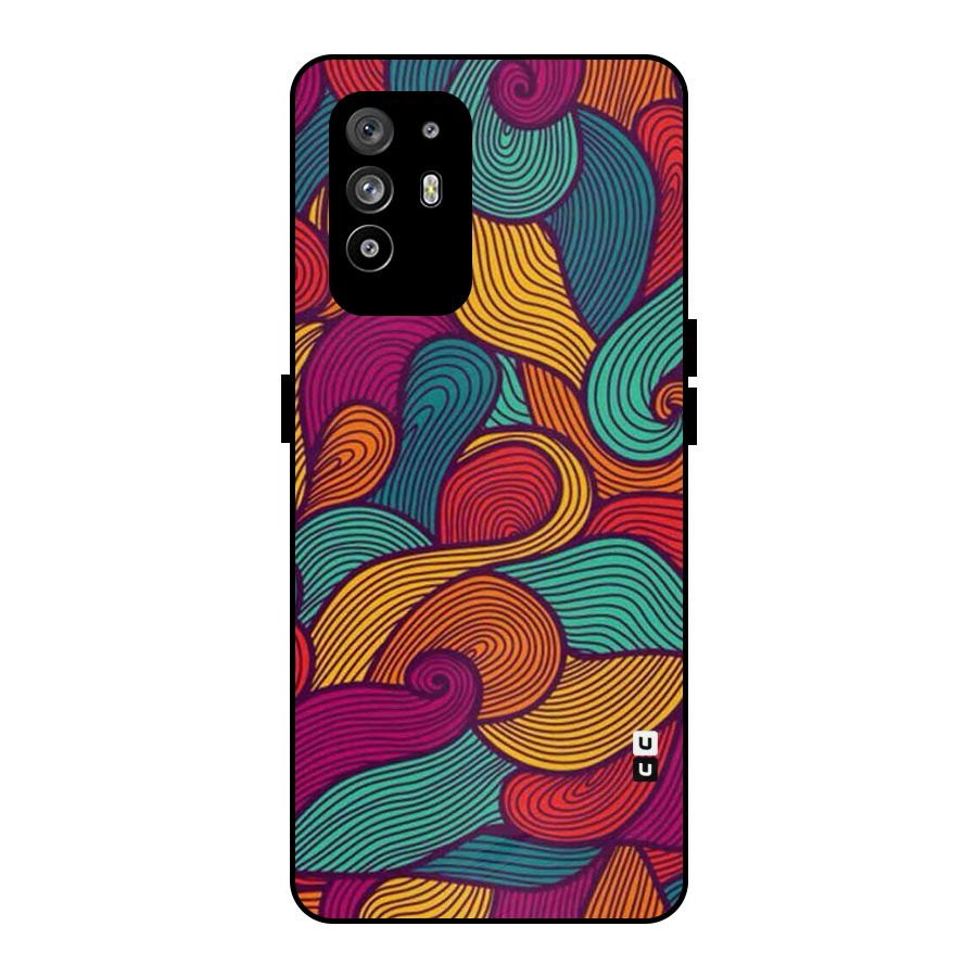 Whimsical Colors Metal Back Case for Oppo F19 Pro Plus 5G