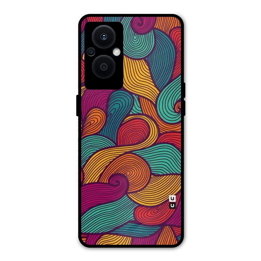 Whimsical Colors Metal Back Case for Oppo F21 Pro 5G