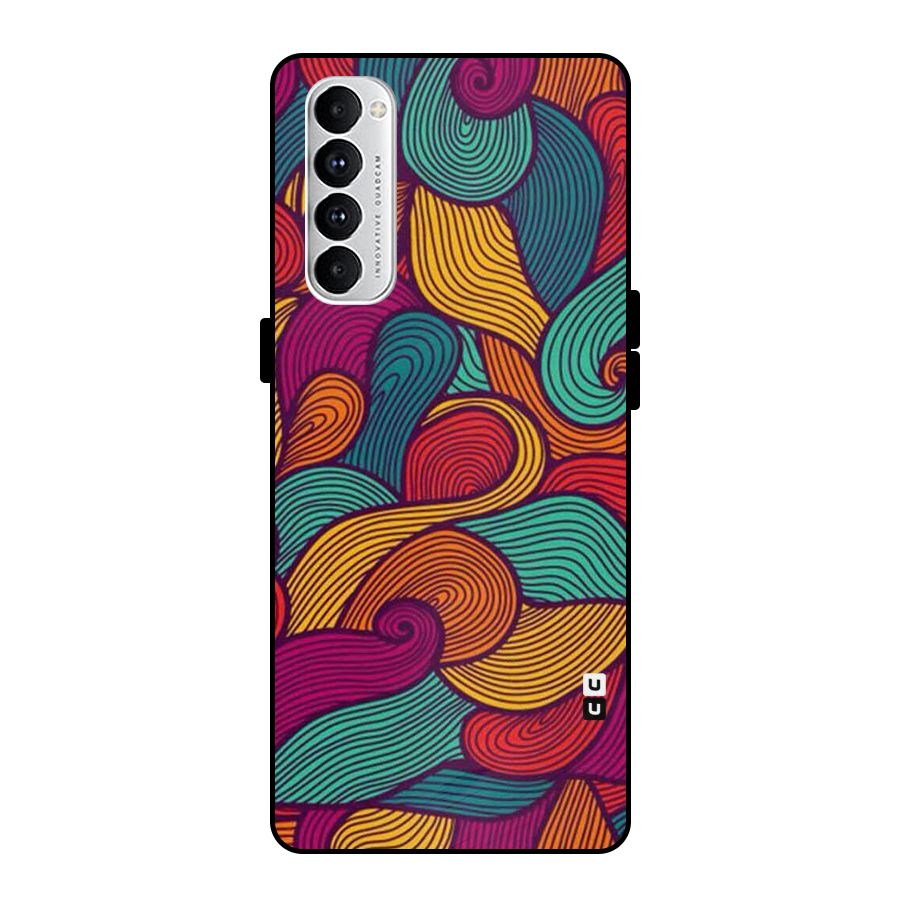 Whimsical Colors Metal Back Case for Oppo Reno4 Pro