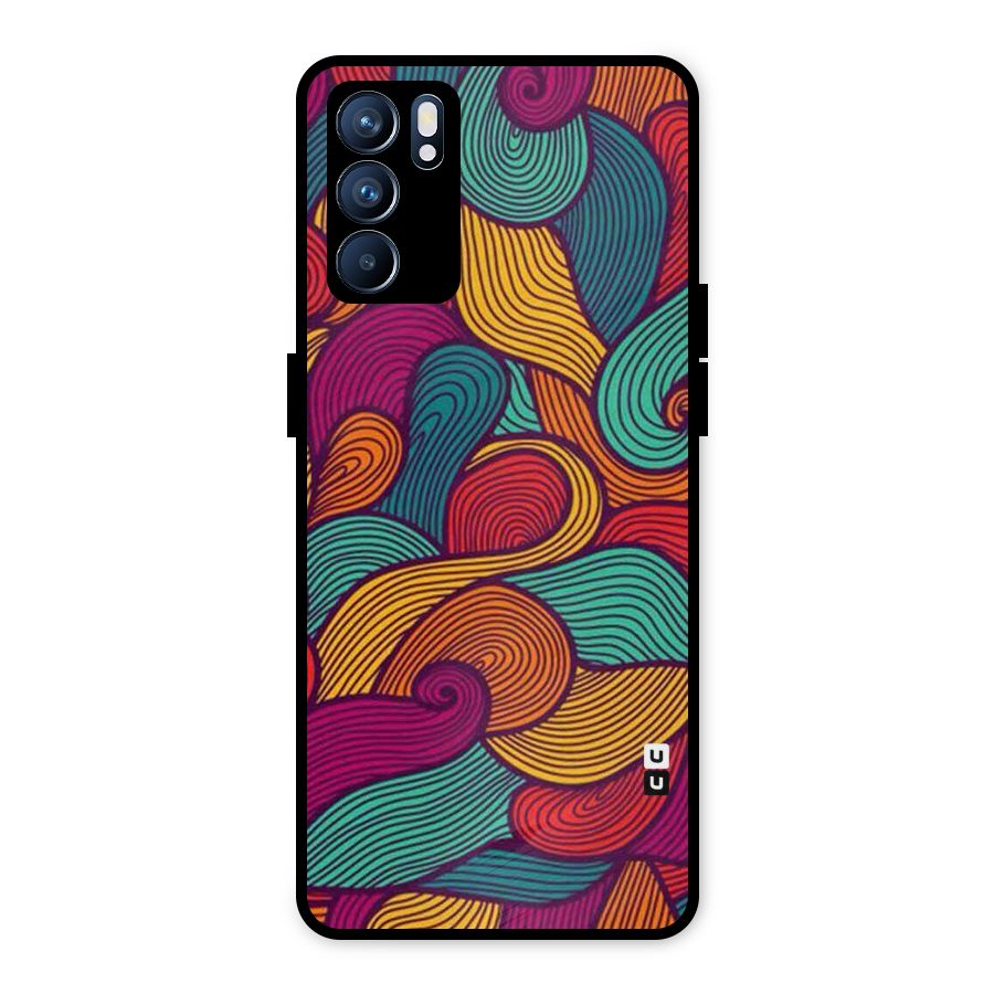 Whimsical Colors Metal Back Case for Oppo Reno6 5G