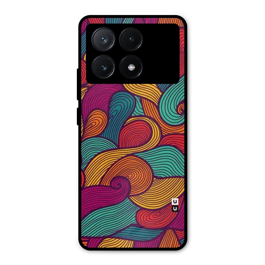 Whimsical Colors Metal Back Case for Poco X6 Pro