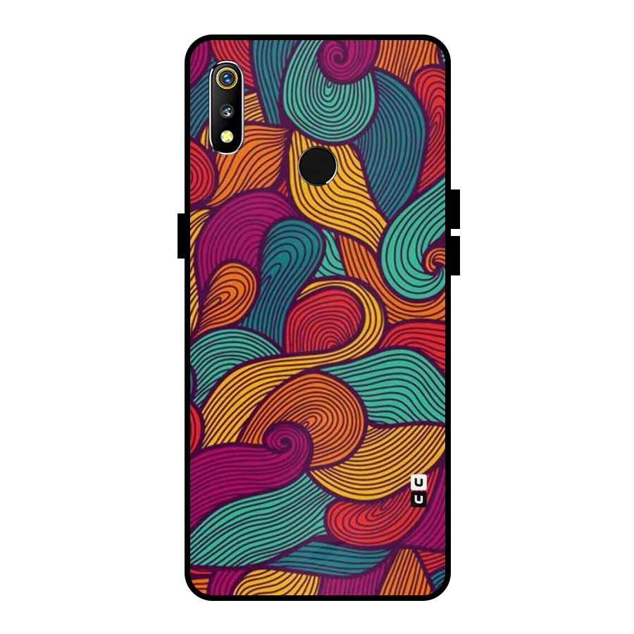 Whimsical Colors Metal Back Case for Realme 3