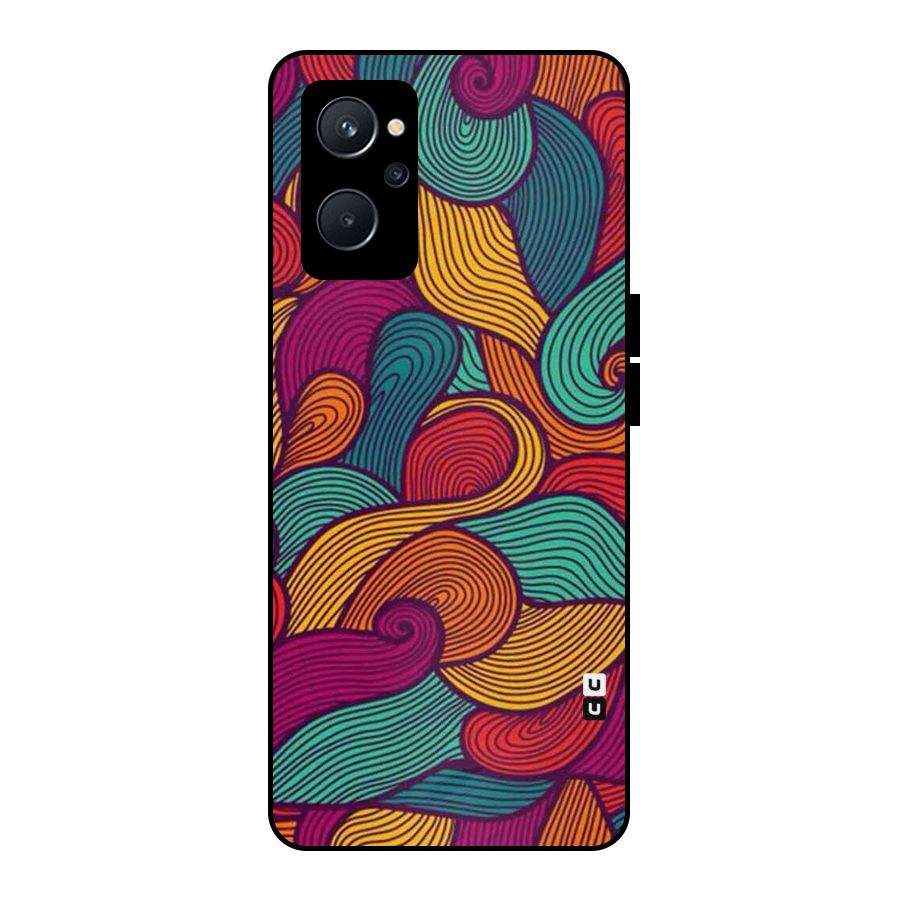 Whimsical Colors Metal Back Case for Realme 9i 5G