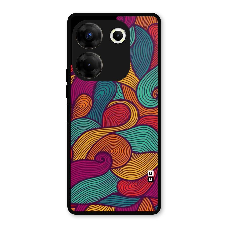 Whimsical Colors Metal Back Case for Tecno Camon 20 Pro
