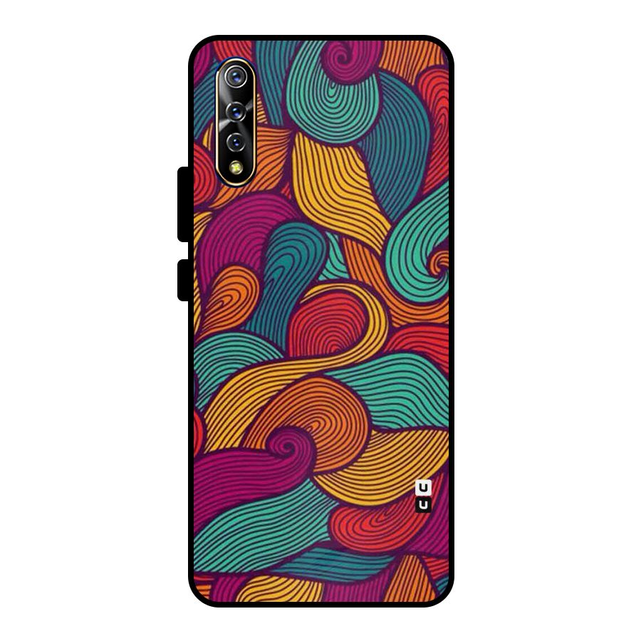 Whimsical Colors Metal Back Case for Vivo S1