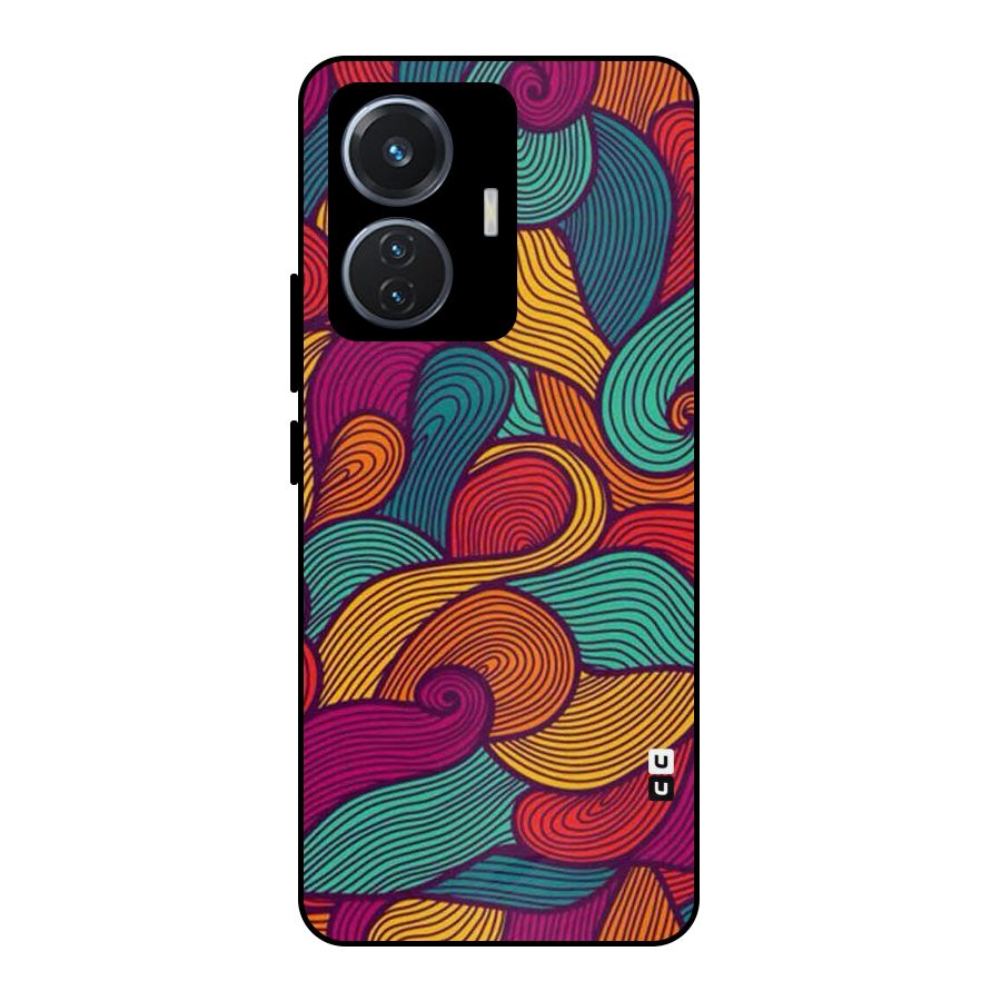 Whimsical Colors Metal Back Case for Vivo T1 44W