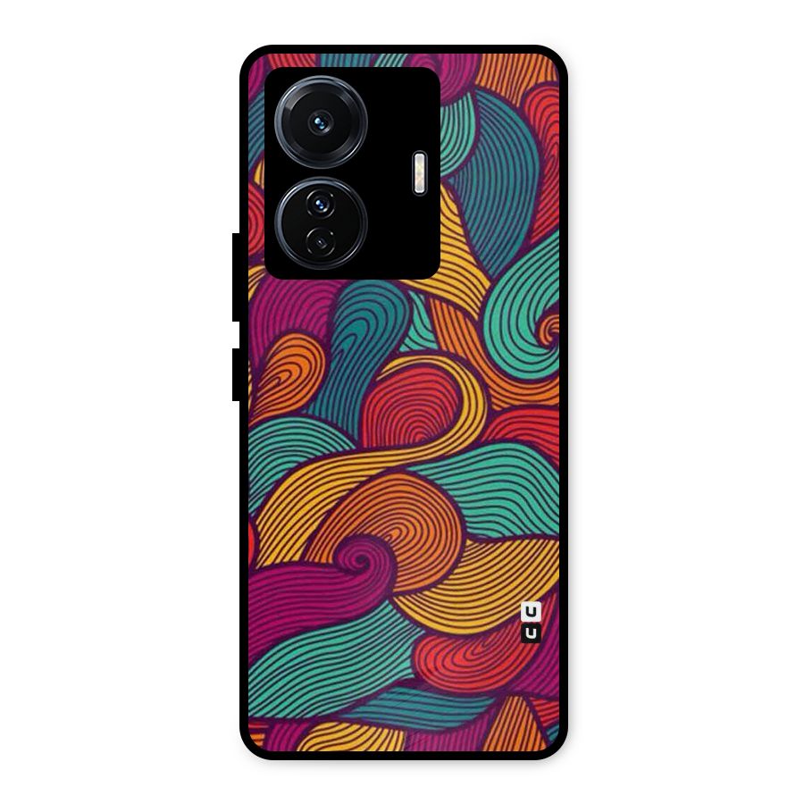 Whimsical Colors Metal Back Case for Vivo T1 Pro