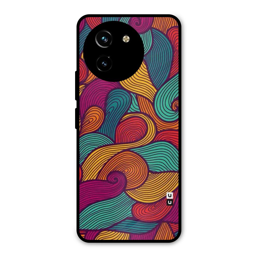 Whimsical Colors Metal Back Case for Vivo T3x