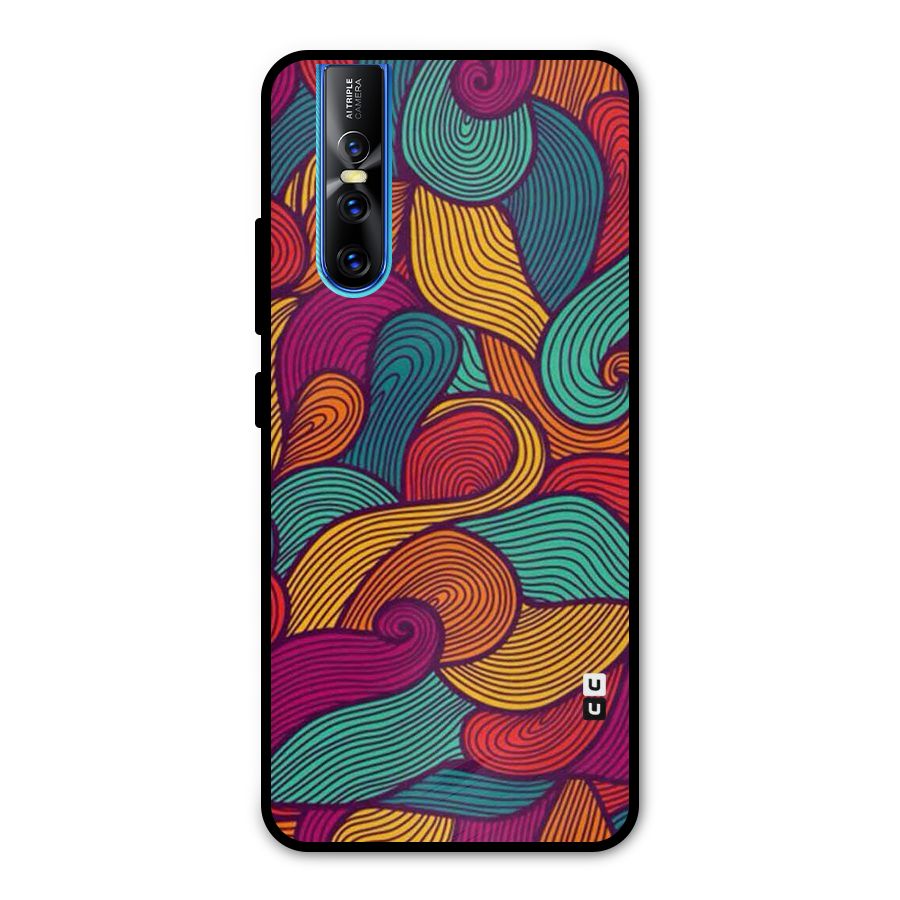 Whimsical Colors Metal Back Case for Vivo V15 Pro