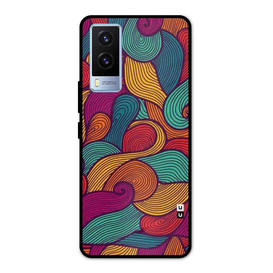 Whimsical Colors Metal Back Case for Vivo V21e 5G