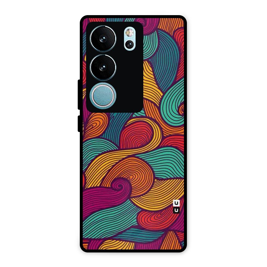 Whimsical Colors Metal Back Case for Vivo V29 Pro