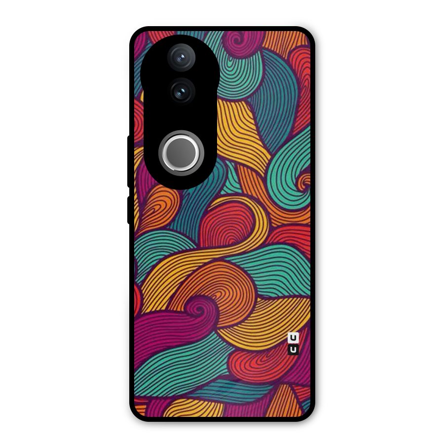 Whimsical Colors Metal Back Case for Vivo V50e