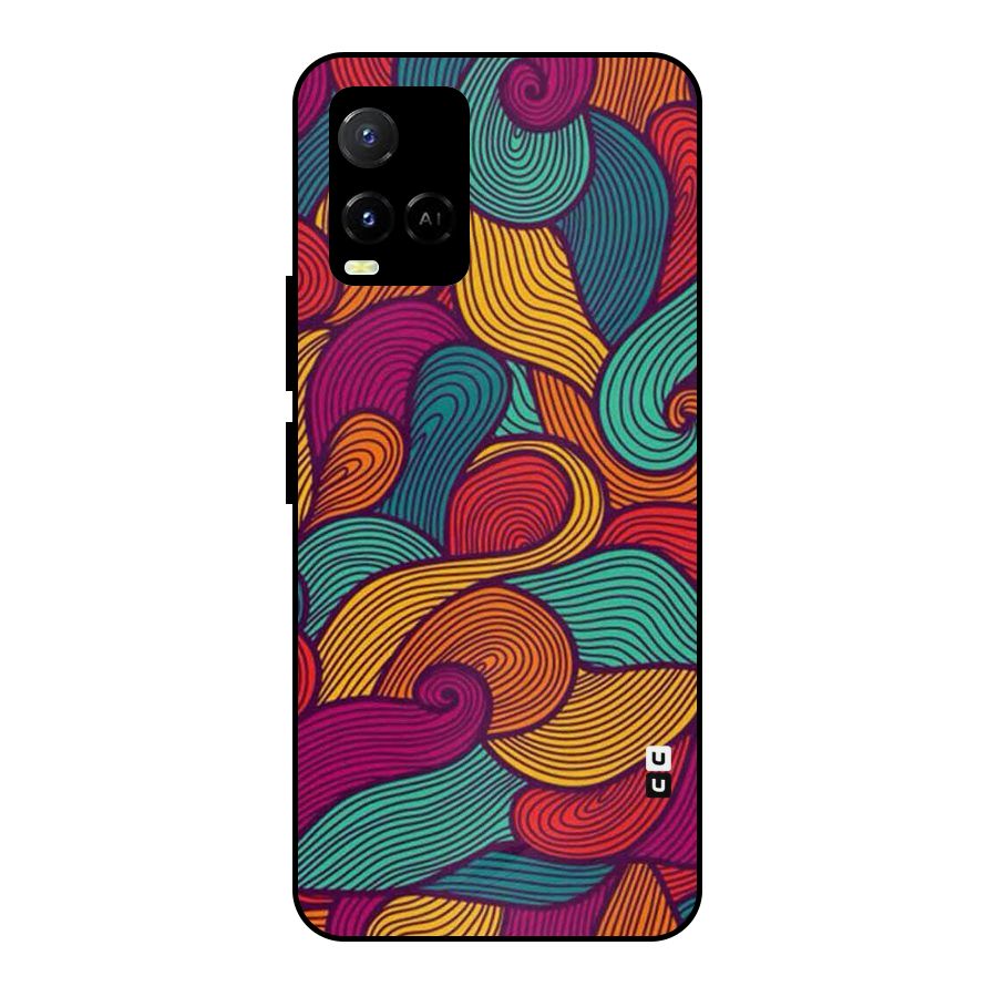 Whimsical Colors Metal Back Case for Vivo Y21A