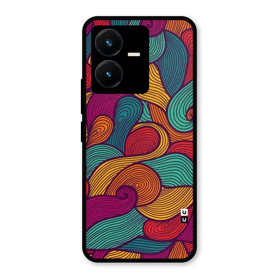 Whimsical Colors Metal Back Case for Vivo Y22