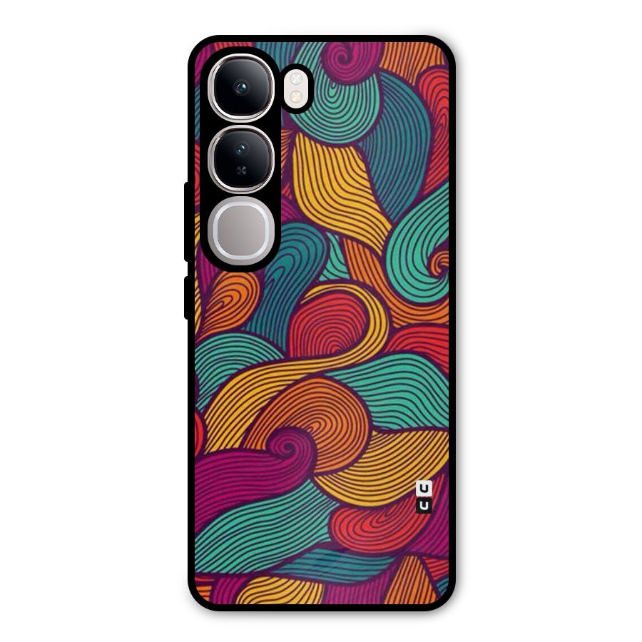 Whimsical Colors Metal Back Case for Vivo Y300