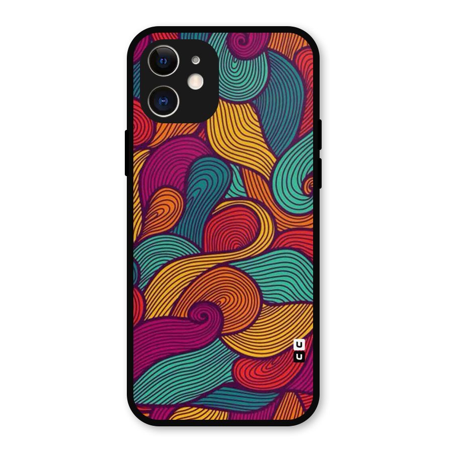 Whimsical Colors Metal Back Case for iPhone 12