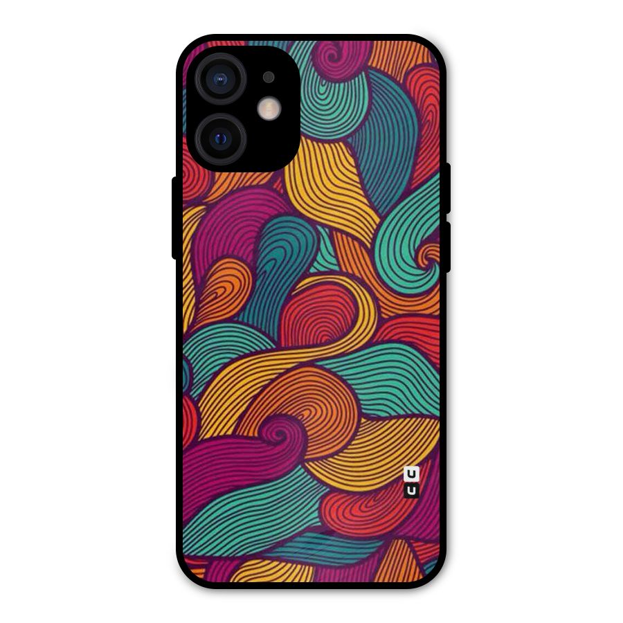 Whimsical Colors Metal Back Case for iPhone 12 Mini